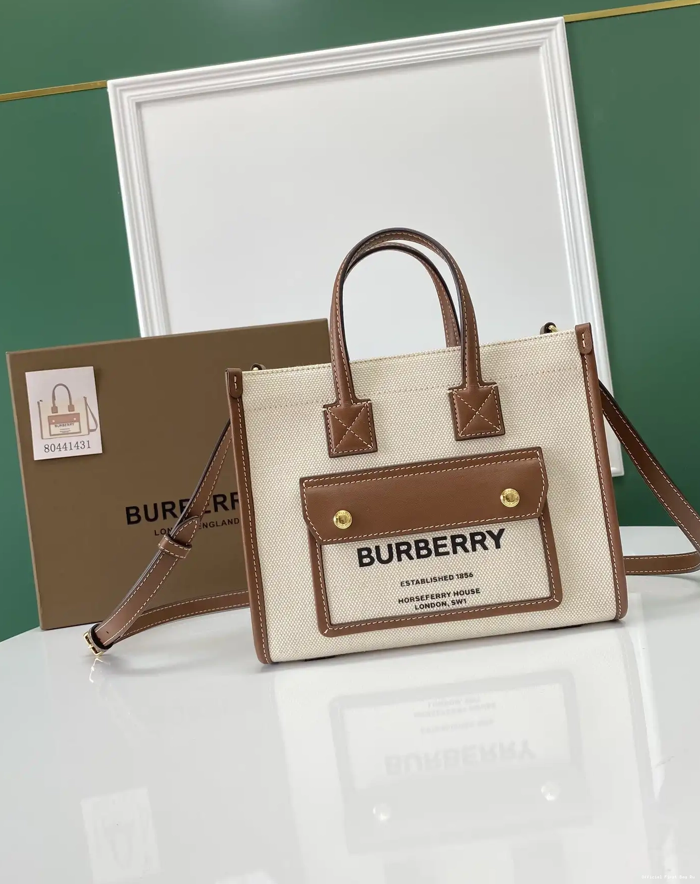 Official FirstBag Ru BURBERRY TOTE Mini Freya 0528